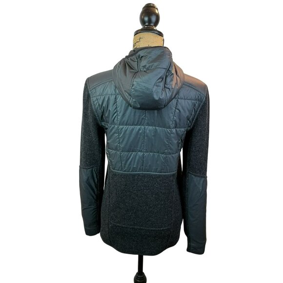Outdoor Research Cyprus Hybrid Full Zip Hoody Womans S/P Jacket Gray Wool Blend - Picture 5 of 14